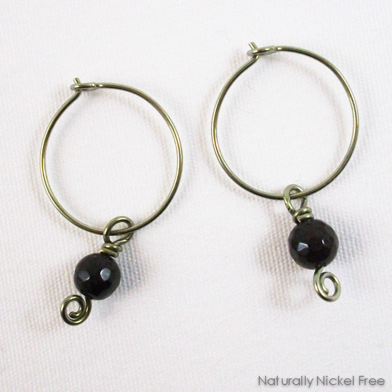Garnet Hoop Earrings Naturally Nickel Free Garnet Hoop Earrings Product Images Of