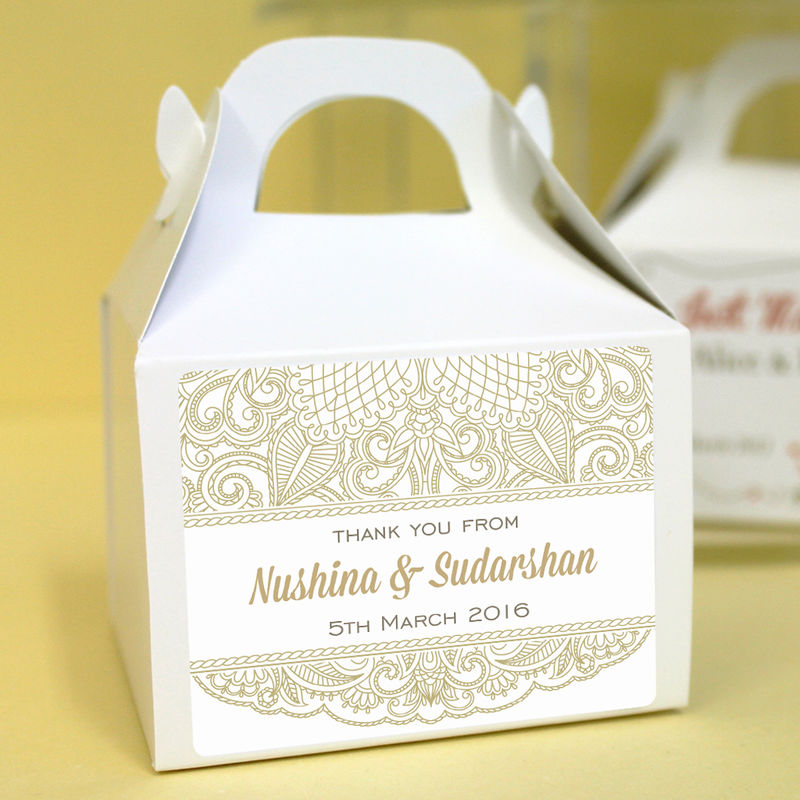 Personalised Wedding Favour Bo Mehndi Gold Uber Kids Design