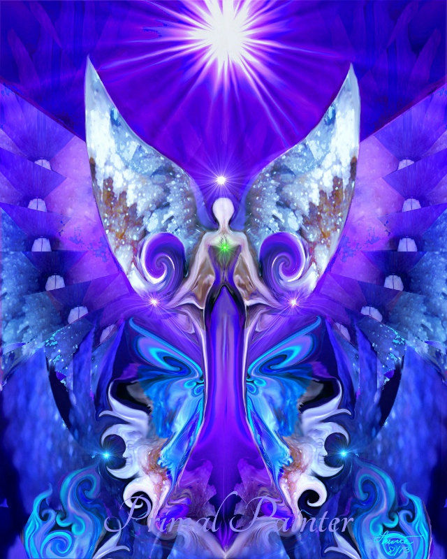 Angel Healing Reiki Energy Purple Chakra Art Third Eye Open Angel Healing Reiki Energy Purple Chakra Art Third Eye Open Primal Painter