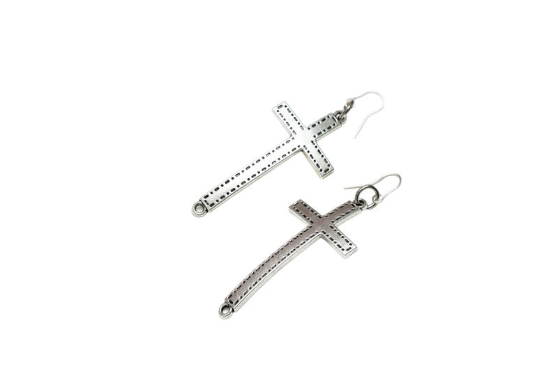 New Sustainable Crucifix Earrings Wilby Vegan Sustainable Crucifix Earrings Product Images Of