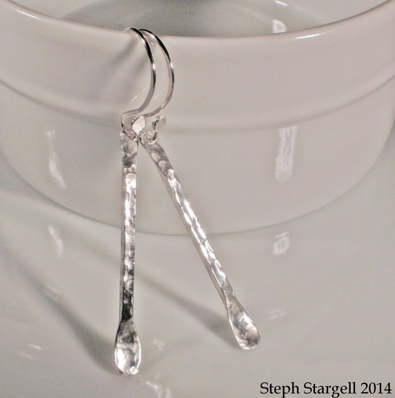 Hammered Sterling Silver Raindrop Earrings Steph Stargell