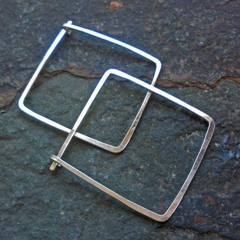 Sterling Silver Square Hoop Earrings 1 Sterling Silver Square Hoop Earrings 1 Product Images