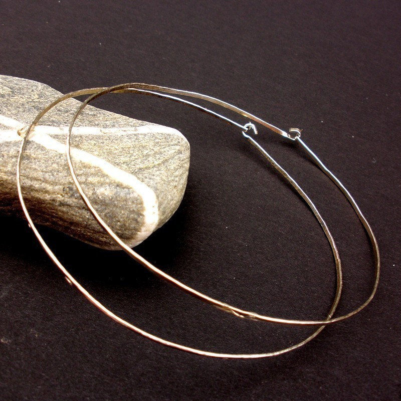 Sterling Silver Hoop Earrings Extra Large Hammered Hoops Steph Sterling Silver Hoop Earrings Extra Large Hammered Hoops Product Images Of