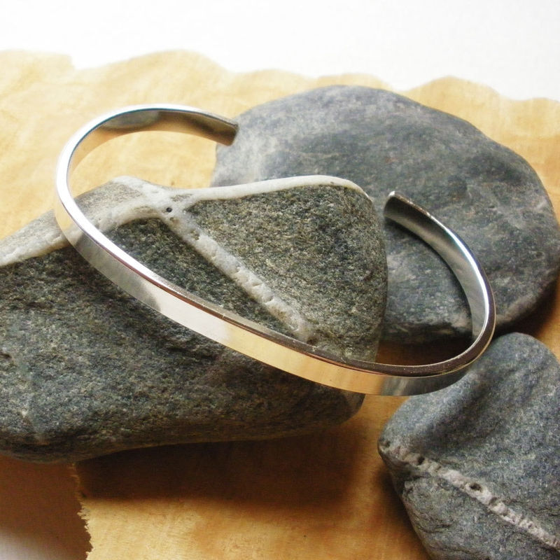 Men S Sterling Silver Cuff Bracelet 5mm X 2mm 6 5 Steph Stargell