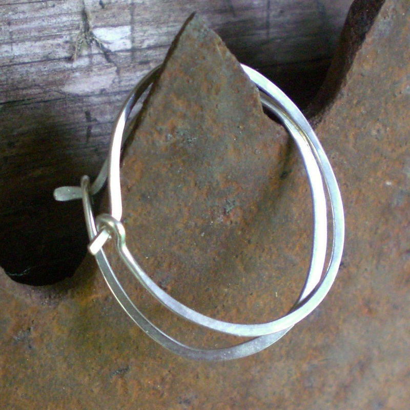 Sterling Silver Hoop Earrings Oval Hammered Sterling Silver Hoop Earrings Oval Hammered Product Images Of