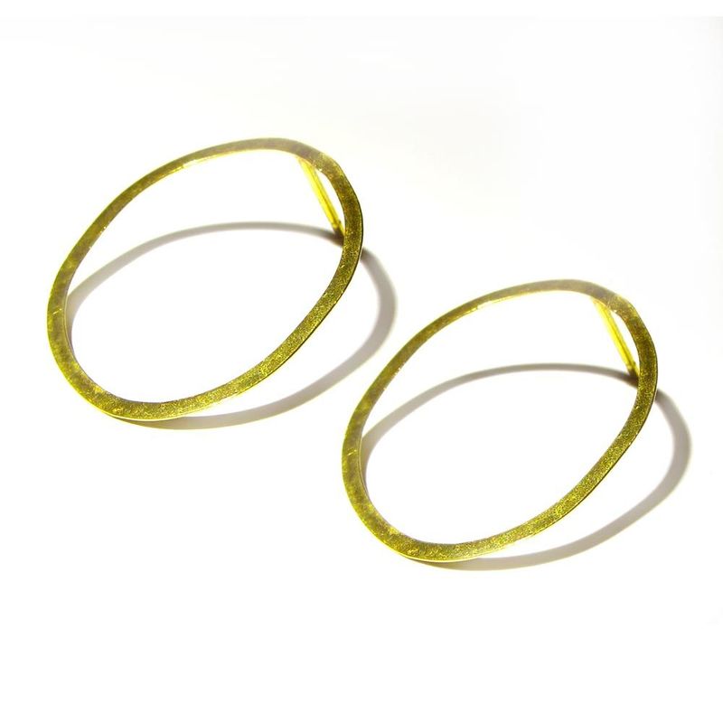 18ct Solid Yellow Gold Hoop Earrings By Catherine Marche 18ct Solid Yellow Gold Hoop Earrings By Catherine Marche