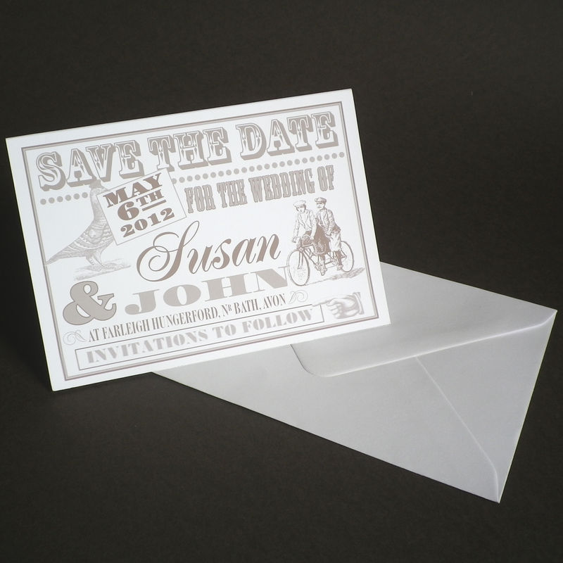 Personalised The Pigeon Post Stationery Co Save Date Card Personalised The Pigeon Post Stationery Co Save Date Card Product Images Of