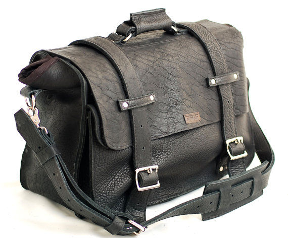 American Buffalo Leather Bag 20 Inch Camera American Buffalo Leather Bag 20 Inch Camera Laptop Or Mac Book Shoulder In Black Perfect Pitch 975