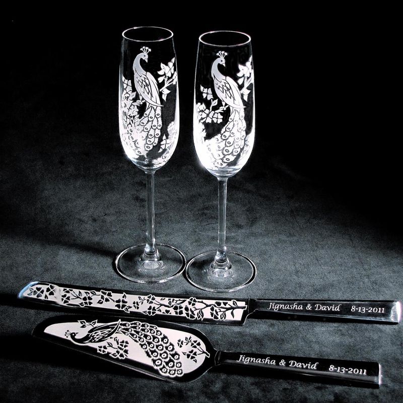 Personalized Pea Wedding Cake Server Knife Set Brad Goodell Personalized Pea Wedding Cake Server Knife Set Product Images Of