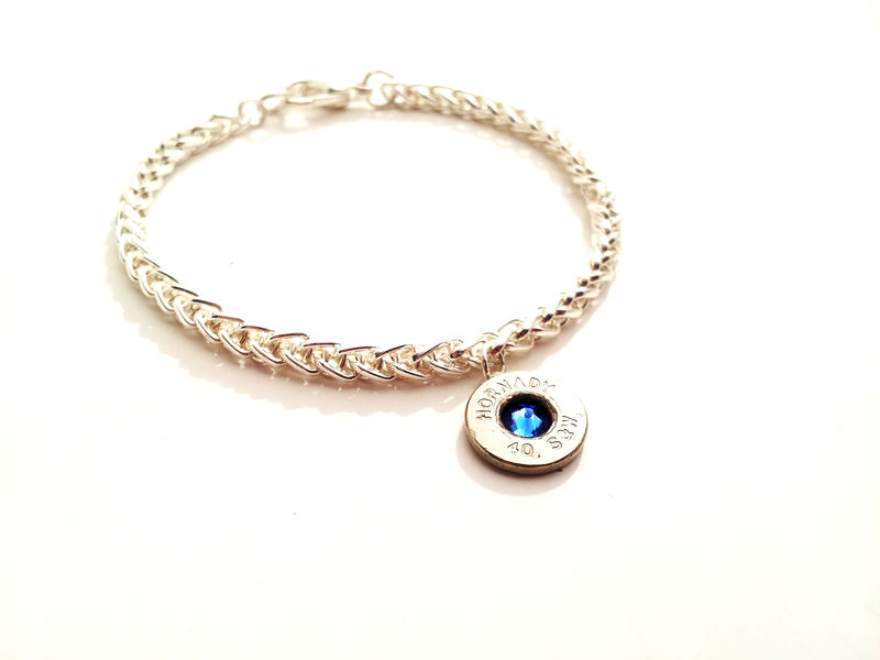 Silver Bullet Birthstone Charm Bracelet Release Me Creations Silver Bullet Birthstone Charm Bracelet Product Image