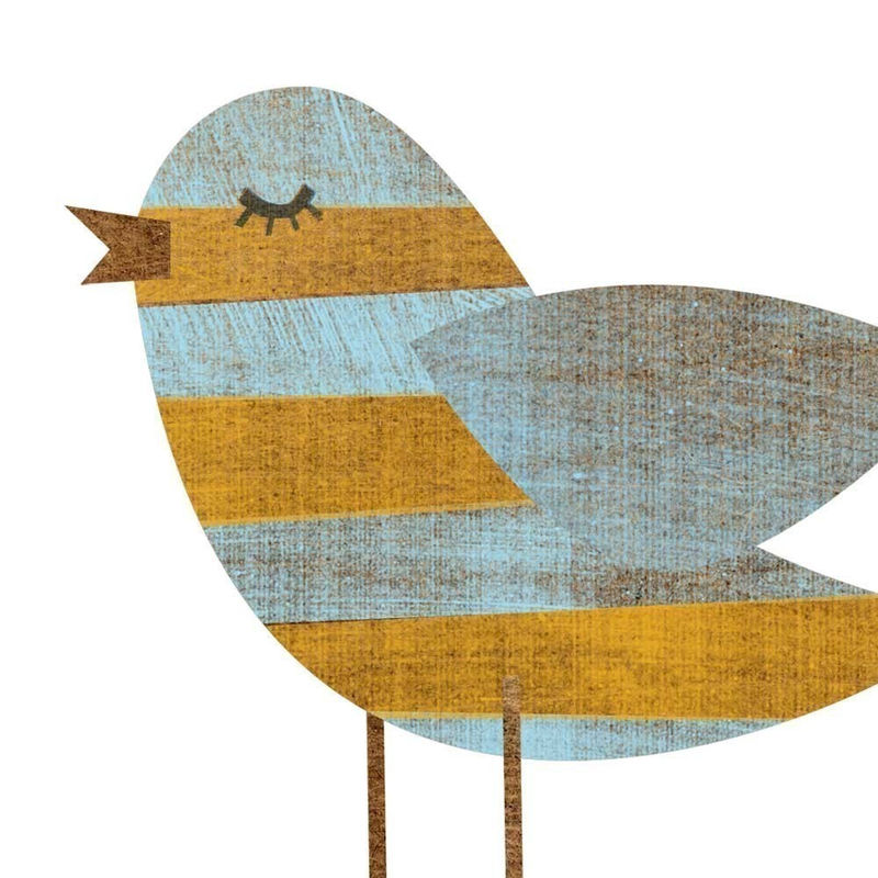 Yellow Blue Stripe Bird Collage Print 5 X 7 Feminine Art Baby Yellow Blue Stripe Bird Collage Print 5 X 7 Feminine Art Baby Nursery Decor S Room John W