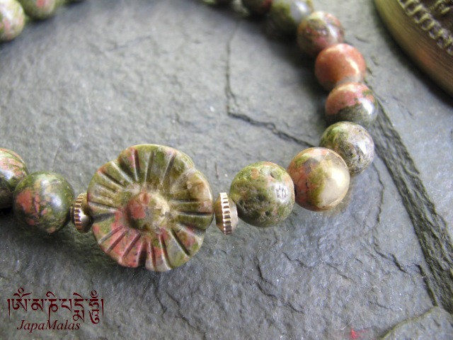 Unakite Mala Bracelet Purified Blessed Yoga A Bead Unakite Mala Bracelet Purified Blessed Yoga Product Images