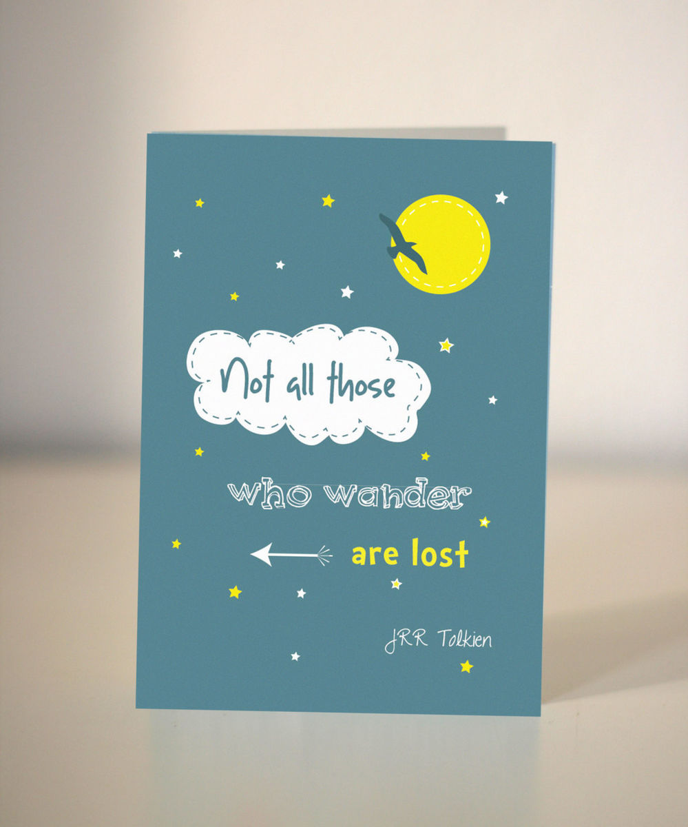 farewell card jrr tolkien quote card not all those