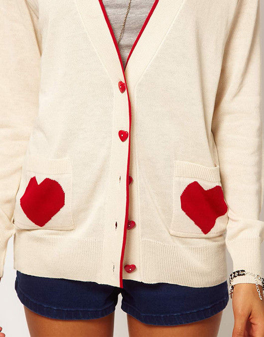 oversized heart cardigan