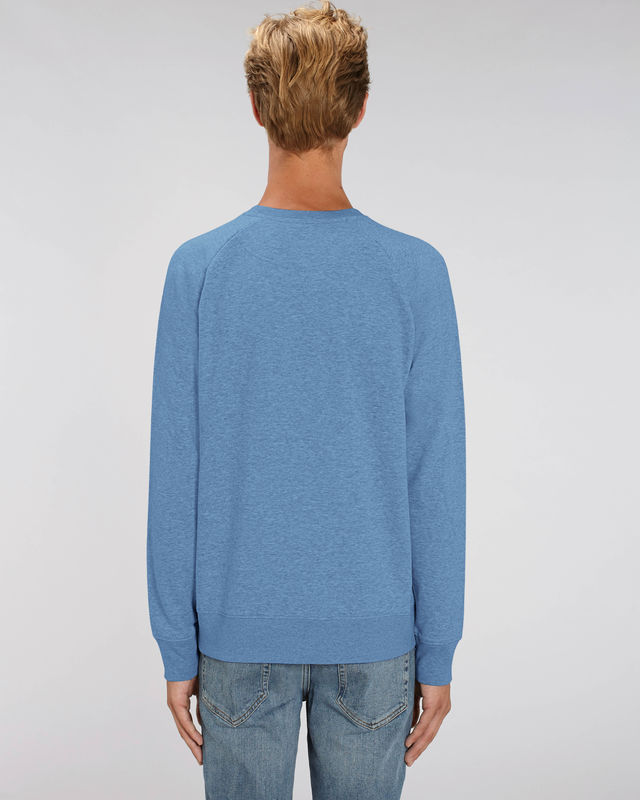 heather blue sweatshirt