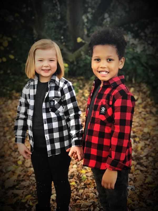 Red and Black Checked Girls Flannel Shirt