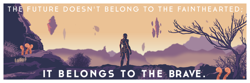 golden worlds mass effect 12x36 popaganda print monkey minion press