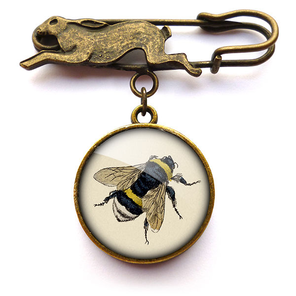 Pity, vintage bee pin Think, vintage bee pin theme