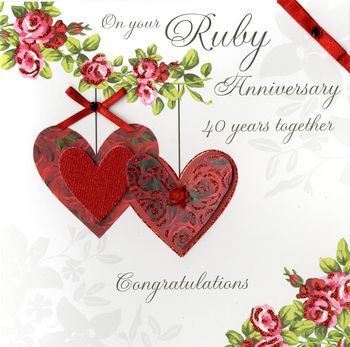 Ruby Wedding Anniversary Card Messages Fashion Ruby Wedding Anniversary Card Messages