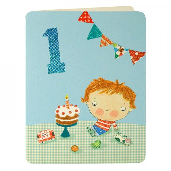 baby boys first birthday card karenza paperie