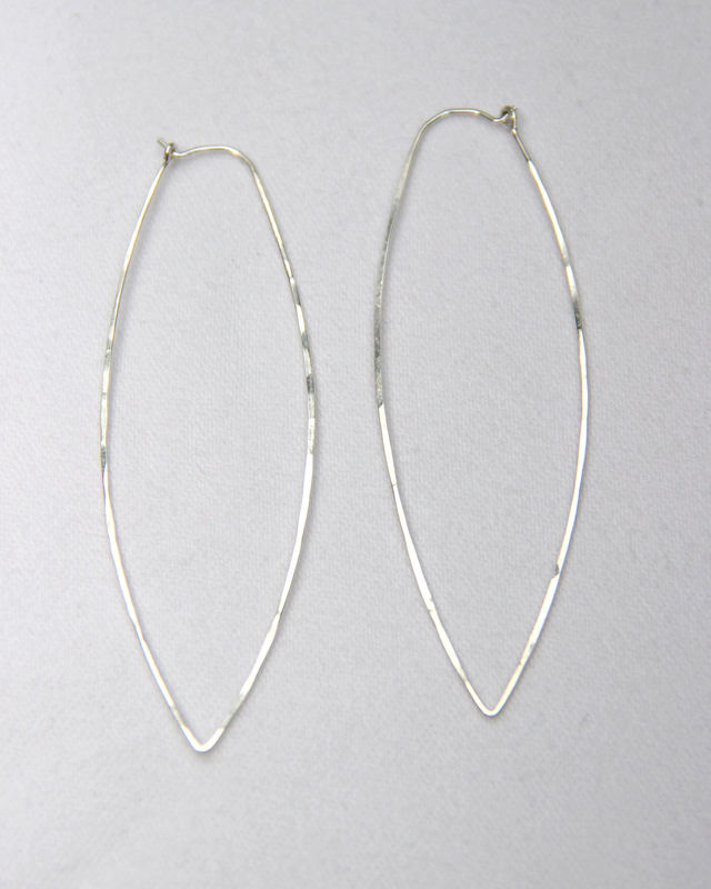 Cat Eye Hoop Earrings Argentium Sterling Silver Nickel Free Cat Eye Hoop Earrings Argentium Sterling Silver Nickel Free Everyday Jewelry Product Images