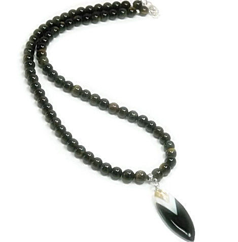 Black Gemstone Necklace Discount, 52 